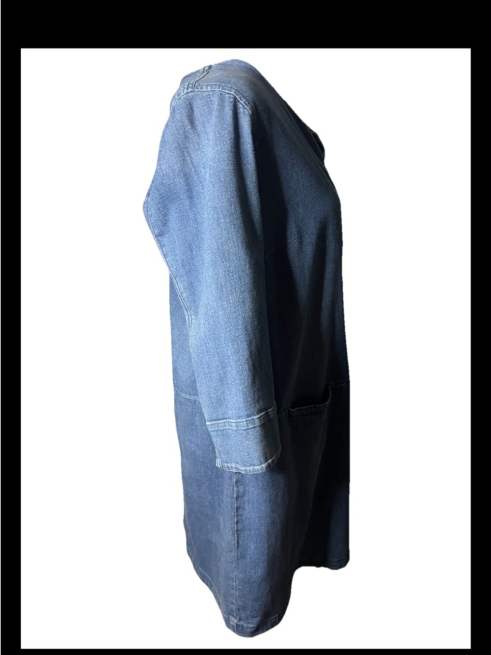 J. Jill Denim 3/4 Sleeve Dress 10 Petite - Picture 2 of 5